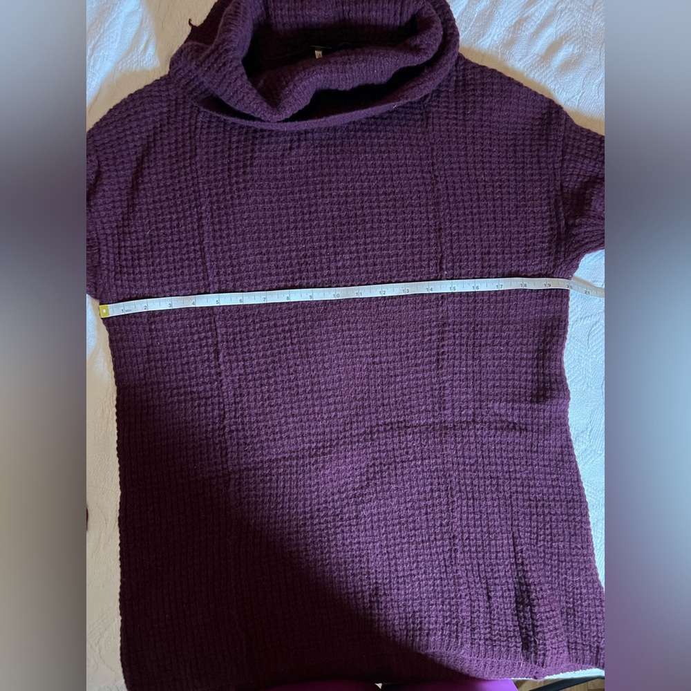 Free People Rich Purple Cowl Neck Sweater - Picture 4 of 5